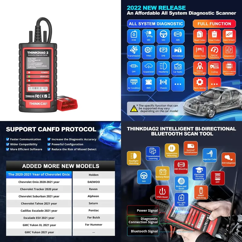 Obd2 Scanner - Alat Diagnostik Thinkdiag 2 OBD2 Scanner