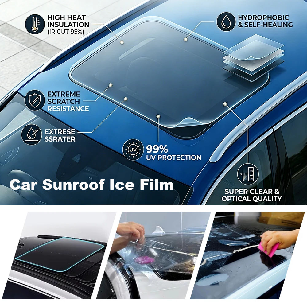 Automatic Car Sunshade - 7.5mil TPH Film Pelindung Es untuk