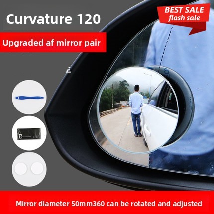 Car Blind Spot Mirror - Cermin Bulat Kecil Tanpa Bingkai Mobil