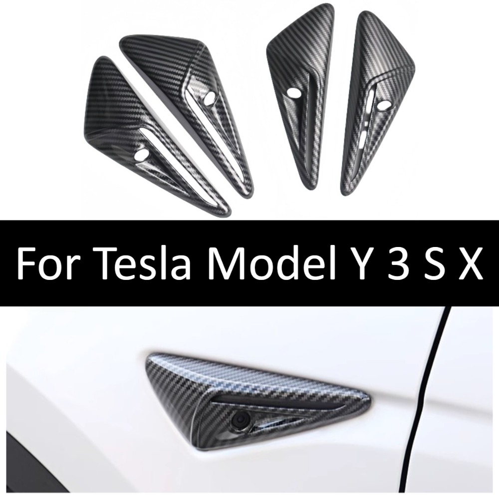 Car Accessories You Need - Penutup Kamera Serat Karbon Untuk Tesla