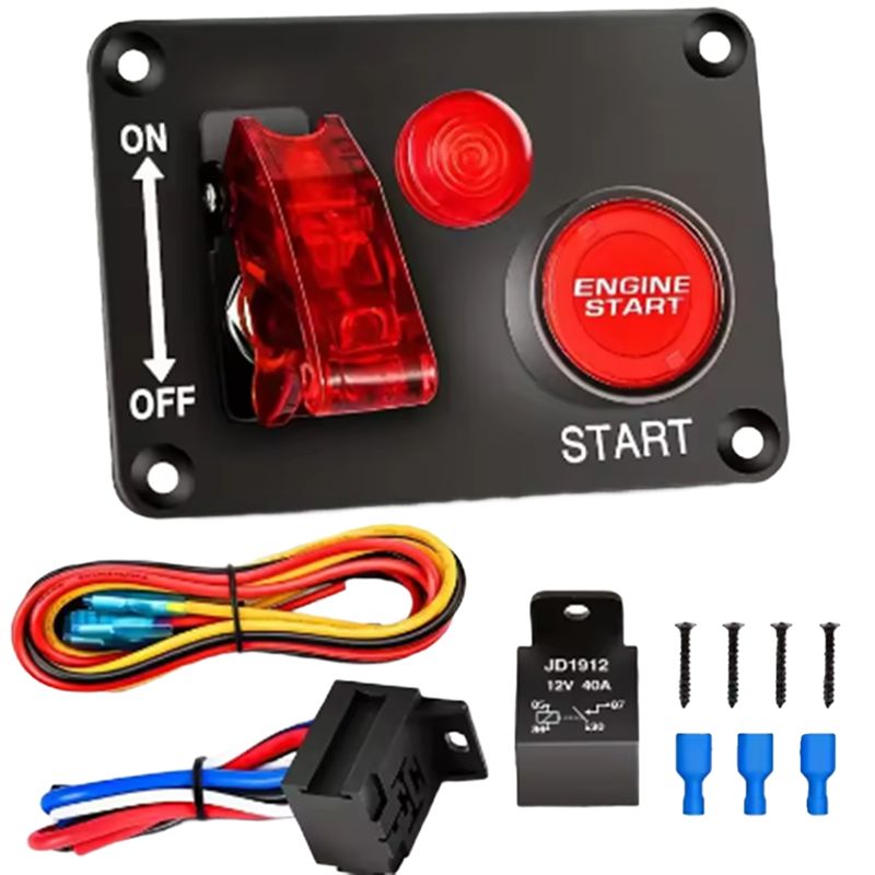 Car Accessories Light - Aksesori Otomotif Mobil Balap 12V Tombol