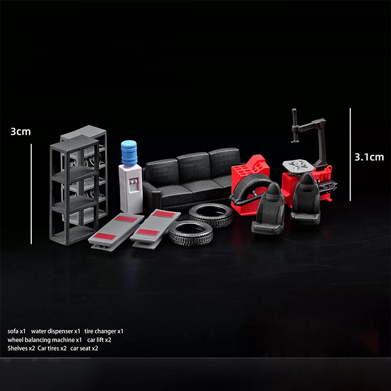 Set Properti Bengkel Mobil 1:6 - Car Accessories Shop ulasan dan harga