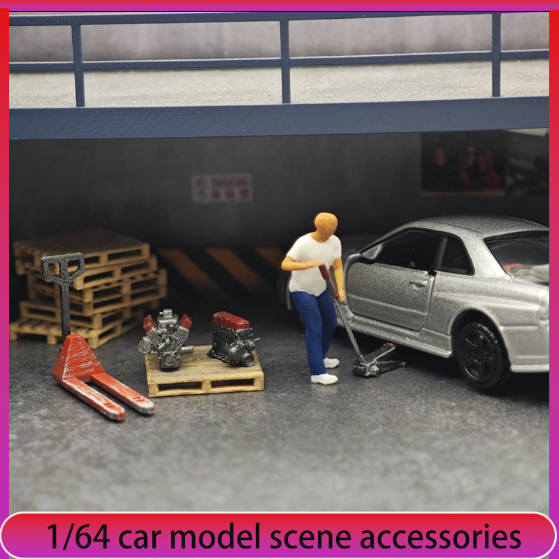 1:64 Dekorasi Adegan Bengkel P - Car Accessories Shop ulasan dan harga