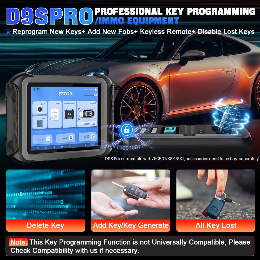 Gudang EU XTOOL D9S Pro EU Ala - Obd2 Scanner ulasan dan harga