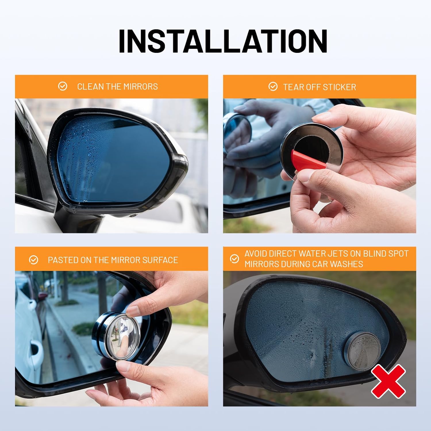 Cermin Blind Spot Bulat WildAu - Car Blind Spot Mirror ulasan dan harga
